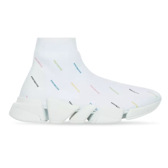 COPY - men's new in box balenciaga speed sneaker size 14 multicolored writing - Picture 1 of 7